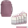 imageECOHUB 6 Set Compression Packing Cubes and Travel Backpack for Women