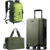 imageECOHUB Bundle 20quot Carry On LuggageSmall Hiking Backpack for Men Women