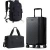 imageECOHUB Bundle Hardside Expandable Carry On Luggage and Small Hiking Backpack for Men Women