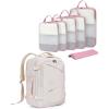 imageECOHUB Expandable Travel 17inch Laptop Backpack with 6 Set Compression Packing Cubes