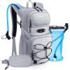 imageECOHUB Hydration Backpack for Men Women 20L Lightweight Hiking Daypack Cycling Backpack with 2L Water Bladder Insulated Hydration Pack with Waist PackGrey