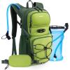 imageECOHUB Hydration Backpack for Men Women 20L Lightweight Hiking Daypack Cycling Backpack with 2L Water Bladder Insulated Hydration Pack with Waist PackGreen