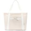 imageECOHUB Lace Bows Canvas Tote Bag for Women Suitable for Birthday Beach Wedding HoneymoonBeige  Polyester  24l