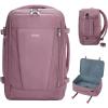 imageECOHUB Travel Backpack 18x14x8 Spirit Airlines Personal Item Bag Carry On Backpack 13 Pockets Large Work Casual Daypack for men Airline Approved Waterproof Gym Backpack with Charging Port Light GreyPink