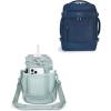 imageECOHUB Water Bottle Holder ampamp Travel Backpack  Stanley Cup 40oz Tumbler Carrier with Strap and 18x14x8 Spirit Airlines Approved Personal Item Backpack MultiPocket USB Charging Hole