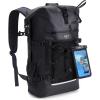 imageECOHUB Waterproof Backpack for Women Men 30L RollTop Closure Heavy Duty Dry Bag for Travel with IPX8 Waterproof Phone CaseBlack