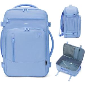 imageECOHUB 17quot Small Travel Backpack United Airlines Personal Item Bag 17x10x9 with 16 Pockets Water Resistant Rucksacks Fit 156quot Laptop AirTag Pocket Lightweight Casual Daypack 25L BlackLight Blue