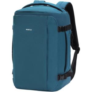 imageECOHUB 40L CarryOn Travel Backpack TSAFriendly AntiTheft WaterResistant Lightweight with 173 Laptop Compartment Durable PFASFree Rucksack BlackBlue Green