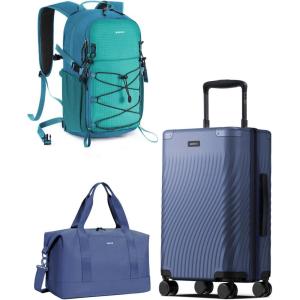 imageECOHUB Bundle 24quot Carry On LuggageSmall Hiking Backpack for Men Women