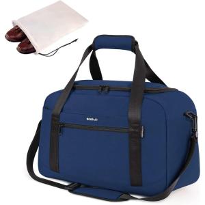 imageECOHUB For Spirit Airlines Personal Item Bag 18x14x8 Travel Duffel Bags with Laptop Compartment ampamp Shoe Bag Underseat Carry on Handbag with Wet Pocket 30L BlackBlue