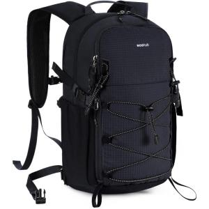 imageECOHUB Small Hiking Backpack for Men Women 20L Lightweight Travel Backpacks Water Resistant Camping Cycling Hiking DaypackBlack