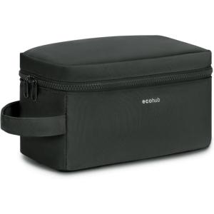 imageECOHUB Toiletry Bag for Men Travel Dopp Kit Water Resistant Small Shaving Kit Wash Bag Toiletry Organizer for Traveling Separate Dry Wet ampamp Toothbrush Pocket Wide Open Black2Grey Green