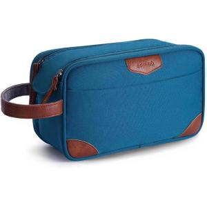 imageECOHUB Toiletry Bag for Men Travel Essentials Toiletries Bag WaterResistant Shaving Dopp Kit WideOpen Dual Zipper Cosmetic Makeup Organizer Bag Fit Full Size Toiletries BlackBlue Green