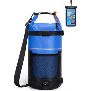 imageECOHUB Waterproof Dry Bag for Women Men 5L10L20L Roll Top Lightweight Dry Storage Bag Backpack for Travel Kayaking Hiking Floating with Waterproof Phone CaseBlue