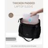 imageECOHUB Tote Bag for Women with RFID Pocket ampamp Laptop Compartment ampamp Cup Holder ampamp Luggage Sleeve for Work Travel College CasualBlack