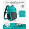 imageECOHUB 15L Lightweight Casual Daypack Packable Backpack for Daily Use Hiking amp Travel Foldable Small Backpack with Stretch Mesh Pockets WaterResistant Nylon Reflective DesignPacific Teal