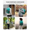 imageECOHUB 15L Lightweight Casual Daypack Packable Backpack for Daily Use Hiking amp Travel Foldable Small Backpack with Stretch Mesh Pockets WaterResistant Nylon Reflective DesignPacific Teal
