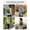 imageECOHUB 15L Lightweight Casual Daypack Packable Backpack for Daily Use Hiking amp Travel Foldable Small Backpack with Stretch Mesh Pockets WaterResistant Nylon Reflective DesignGreen