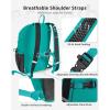 imageECOHUB 15L Lightweight Casual Daypack Packable Backpack for Daily Use Hiking amp Travel Foldable Small Backpack with Stretch Mesh Pockets WaterResistant Nylon Reflective DesignPacific Teal