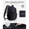 imageECOHUB 15L Lightweight Casual Daypack Packable Backpack for Daily Use Hiking amp Travel Foldable Small Backpack with Stretch Mesh Pockets WaterResistant Nylon Reflective DesignBlack