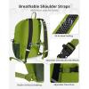 imageECOHUB 15L Lightweight Casual Daypack Packable Backpack for Daily Use Hiking amp Travel Foldable Small Backpack with Stretch Mesh Pockets WaterResistant Nylon Reflective DesignGreen