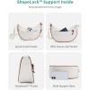 imageECOHUB Crossbody Bags for Women Men Crossbody Purse with Adjustable Strap Structured Crescent Shoulder BagBeige