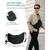 imageECOHUB Crossbody Bags for Women Men Crossbody Purse with Adjustable Strap Structured Crescent Shoulder BagBlack