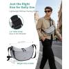 imageECOHUB Crossbody Bags for Women Men Crossbody Purse with Adjustable Strap Structured Crescent Shoulder BagGrey