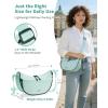 imageECOHUB Crossbody Bags for Women Men Crossbody Purse with Adjustable Strap Structured Crescent Shoulder BagMint Green
