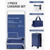 imageECOHUB Hardside Expandable Carry On Luggage 2 Set and Packing Cubes 7 Set TearResistant Packing Cubes Blue