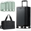 imageECOHUB Hardside Expandable Carry On Luggage 2 Set and Compression Packing Cubes for Travel 4 Set
