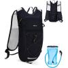 imageECOHUB Hydration Backpack with 2L Water Bladder Lightweight Running Hydration Pack for Men Women Breathable Hiking Cycling Backpack for Outdoor Sports Marathon TravelBlack