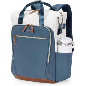 imageECOHUB 17 Laptop bag for Women 25L Teachers Laptop Backpack Work Backpack for Professional Nurse Travel Backpack BlueBlue