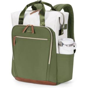 imageECOHUB 17 Laptop bag for Women 25L Teachers Laptop Backpack Work Backpack for Professional Nurse Travel Backpack BlueGreen