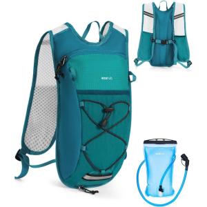imageECOHUB Hydration Backpack with 2L Water Bladder Lightweight Running Hydration Pack for Men Women Breathable Hiking Cycling Backpack for Outdoor Sports Marathon TravelTurquoise