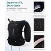 imageECOHUB Running Hydration Vest Backpack with 2500ML Soft Flask Lightweight Trail Running Pack for Men Women Adjustable No Bounce Hydration Backpack for Marathon Hiking CyclingBlack