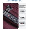 imageECOHUB Carry On Luggage Airline Approved 20 Inch Softside Carry On Suitcase with Spring ShockAbsorbing Spinner Wheels Lightweight Travel Luggage with TSA Lock 22x14x9 CarryOn BagRed