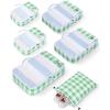 imageECOHUB 6 Set Packing Cubes for Travel Suitcase Organizer Bags for Luggage Lightweight Carry On Suitcase with Lable amp Personalized TagLight Green
