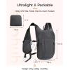imageECOHUB 15L Lightweight Packable Hiking Backpack for Travel Small Daypack with Chest Strap amp Phone Pocket Water Resistant Foldable Backpack for Men WomenGrey