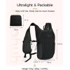 imageECOHUB 15L Lightweight Packable Hiking Backpack for Travel Small Daypack with Chest Strap amp Phone Pocket Water Resistant Foldable Backpack for Men WomenBlack
