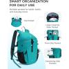 imageECOHUB 15L UltraLightweight Packable Backpack Casual Daypack for Daily Use Small Hiking amp Travel Foldable Backpack WaterResistant Nylon Reflective DesignPacific Teal