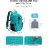 imageECOHUB 15L UltraLightweight Packable Backpack Casual Daypack for Daily Use Small Hiking amp Travel Foldable Backpack WaterResistant Nylon Reflective DesignPacific Teal