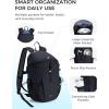 imageECOHUB 15L UltraLightweight Packable Backpack Casual Daypack for Daily Use Small Hiking amp Travel Foldable Backpack WaterResistant Nylon Reflective DesignBlack