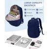 imageECOHUB 17 Laptop Backpacks with Laptop Compartment Work Backpack Women Lightweight amp Water Resistant Travel BackpackBlackBlue