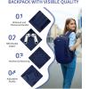 imageECOHUB 17 Laptop Backpacks with Laptop Compartment Work Backpack Women Lightweight amp Water Resistant Travel BackpackBlackBlue