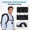 imageECOHUB 17 Travel Backpack for Men United Airlines Personal Item Travel Bag TSA Friendly Business Computer Bag with USB Charging Port amp Wet CompartmentBlueBlack