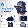 imageECOHUB 17 Travel Backpack for Men United Airlines Personal Item Travel Bag TSA Friendly Business Computer Bag with USB Charging Port amp Wet CompartmentBlueBlue