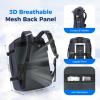 imageECOHUB 17 Travel Backpack for Men United Airlines Personal Item Travel Bag TSA Friendly Business Computer Bag with USB Charging Port amp Wet CompartmentBlueGrey