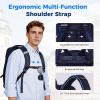 imageECOHUB 17 Travel Backpack for Men United Airlines Personal Item Travel Bag TSA Friendly Business Computer Bag with USB Charging Port amp Wet CompartmentBlueBlue