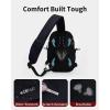 imageECOHUB Crossbody Bags for Men with RFID AntiTheft Lightweight Travel Hiking Sling Backpack Small Sports Shoulder Bag GreyBlack
